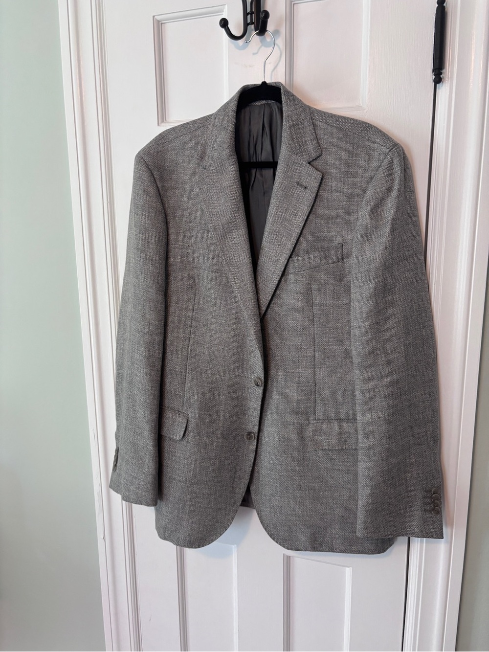 Joseph Abboud Gray Textured Wool Blazer